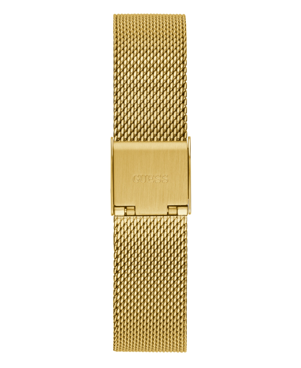 Guess Damen-Analoguhr aus goldfarbenem Edelstahl-Mesh