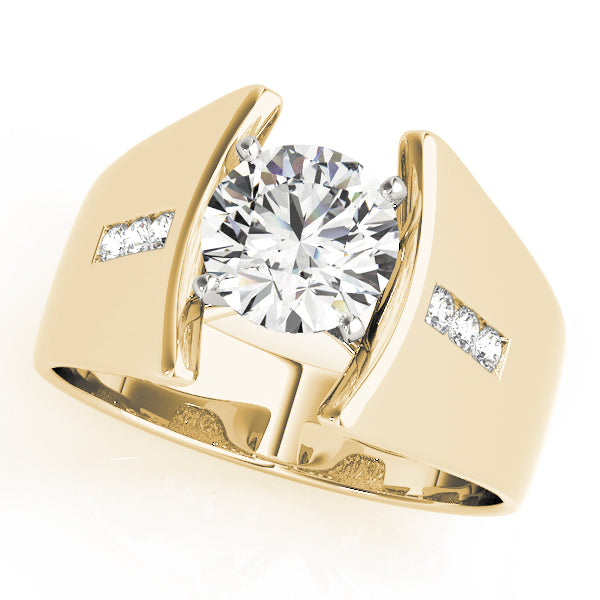 Pristine Remounts Round Diamond Engagement Ring — 9K/18K Gold & Platinum