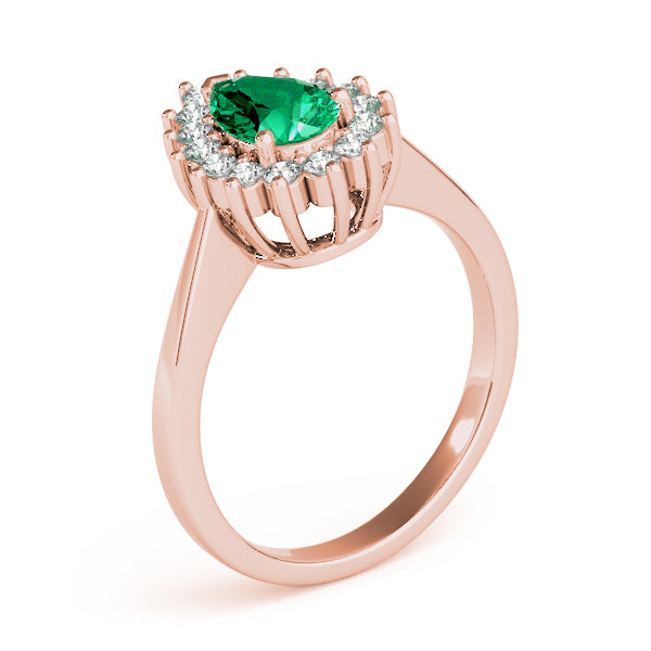 Adored Color Rings Pear Diamond Engagement Ring — 9K/18K Gold & Platinum