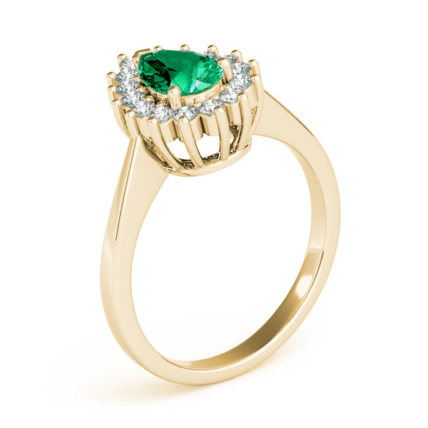 Adored Color Rings Pear Diamond Engagement Ring — 9K/18K Gold & Platinum