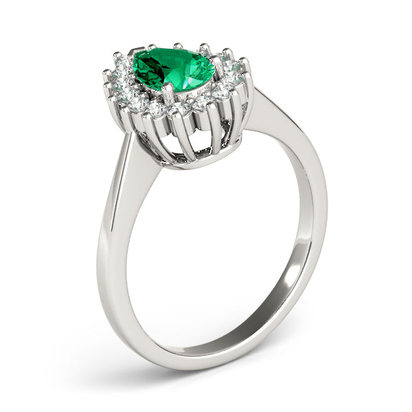Adored Color Rings Pear Diamond Engagement Ring — 9K/18K Gold & Platinum