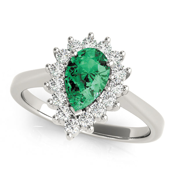 Adored Color Rings Pear Diamond Engagement Ring — 9K/18K Gold & Platinum