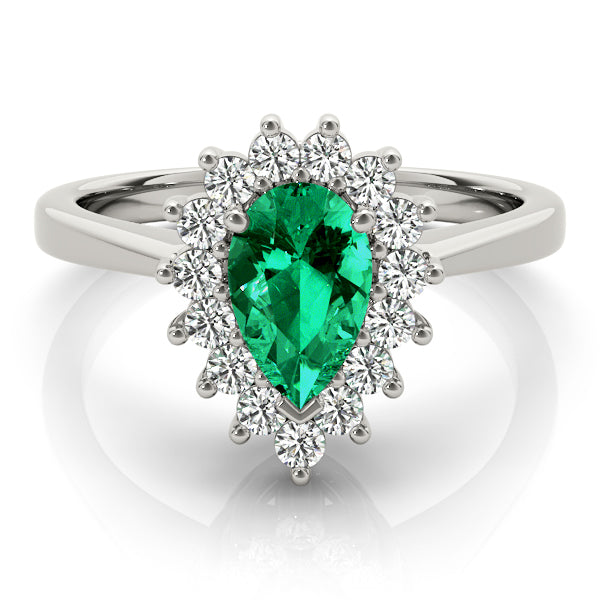 Adored Color Rings Pear Diamond Engagement Ring — 9K/18K Gold & Platinum