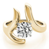 Cherished Solitaires Any Shape Round Diamond Engagement Ring — 9K/18K Gold & Platinum