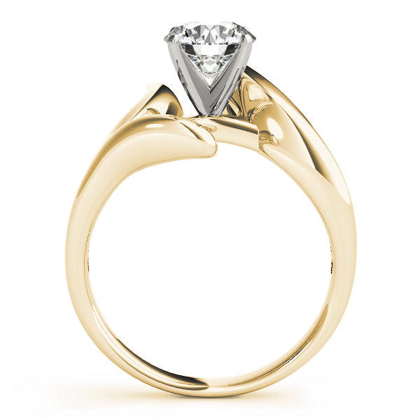 Cherished Solitaires Any Shape Round Diamond Engagement Ring — 9K/18K Gold & Platinum