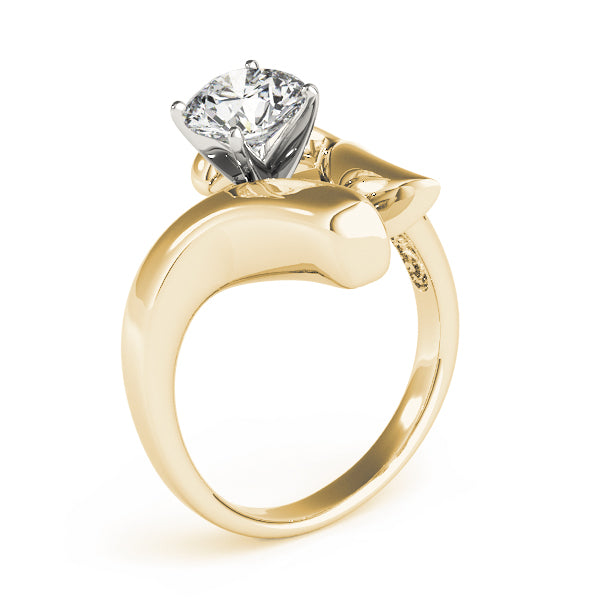 Cherished Solitaires Any Shape Round Diamond Engagement Ring — 9K/18K Gold & Platinum