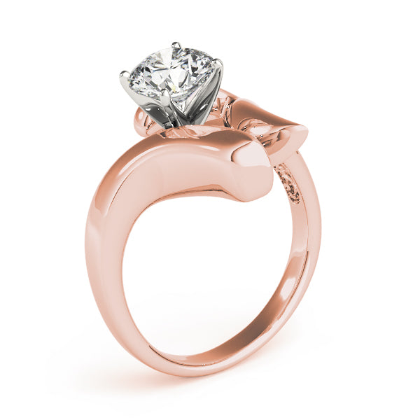 Cherished Solitaires Any Shape Round Diamond Engagement Ring — 9K/18K Gold & Platinum