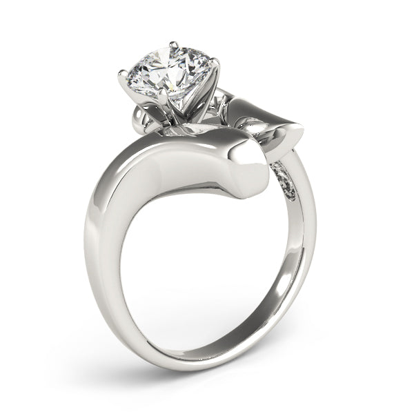 Cherished Solitaires Any Shape Round Diamond Engagement Ring — 9K/18K Gold & Platinum