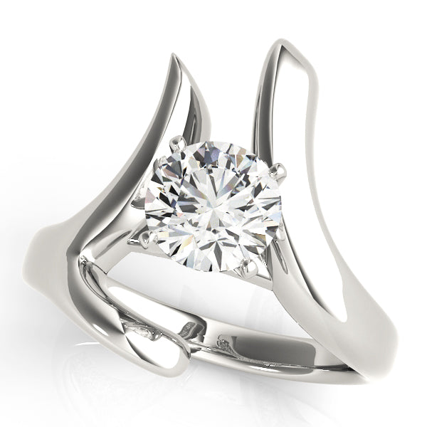 Cherished Solitaires Any Shape Round Diamond Engagement Ring — 9K/18K Gold & Platinum