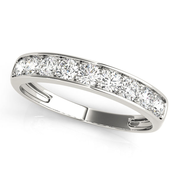 Channel Set Half Eternity Ring in Gold & Platinum