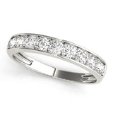 Channel Set Half Eternity Ring in Gold & Platinum