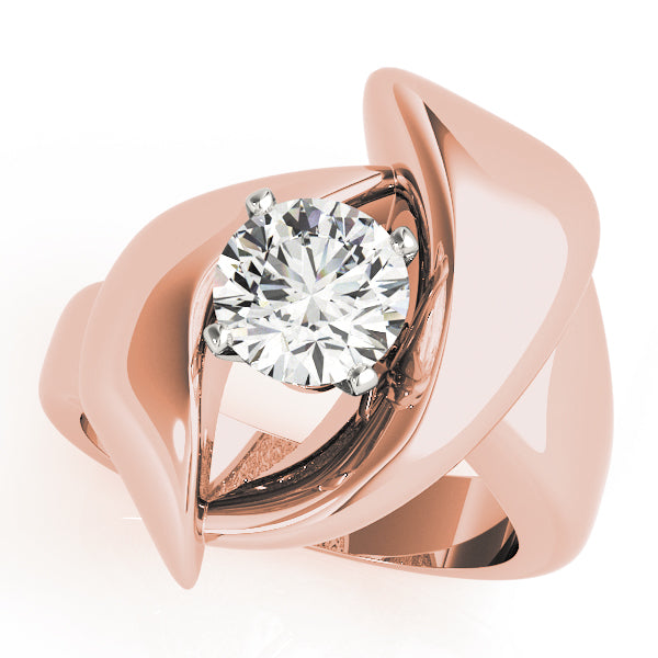 Luxe Solitaires Any Shape Round Diamond Engagement Ring — 9K/18K Gold & Platinum