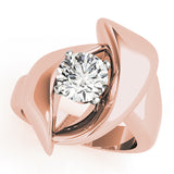 Luxe Solitaires Any Shape Round Diamond Engagement Ring — 9K/18K Gold & Platinum