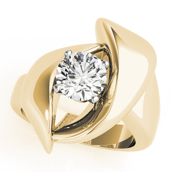 Luxe Solitaires Any Shape Round Diamond Engagement Ring — 9K/18K Gold & Platinum