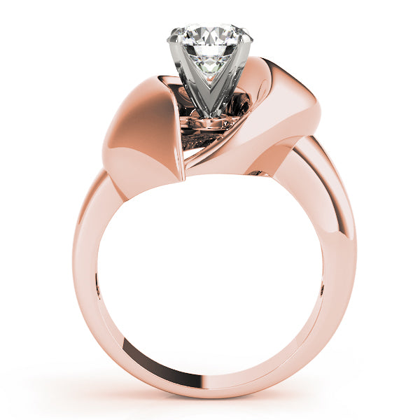 Luxe Solitaires Any Shape Round Diamond Engagement Ring — 9K/18K Gold & Platinum
