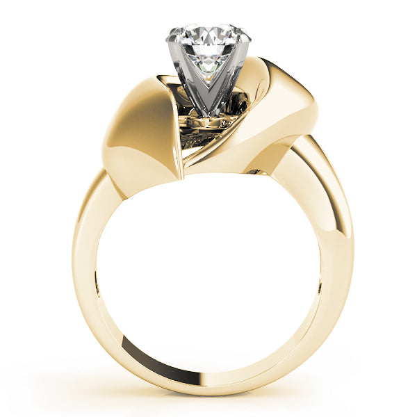Luxe Solitaires Any Shape Round Diamond Engagement Ring — 9K/18K Gold & Platinum