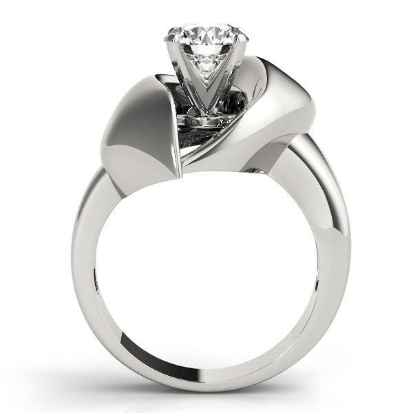 Luxe Solitaires Any Shape Round Diamond Engagement Ring — 9K/18K Gold & Platinum
