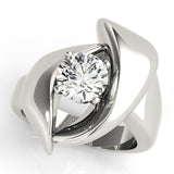 Luxe Solitaires Any Shape Round Diamond Engagement Ring — 9K/18K Gold & Platinum