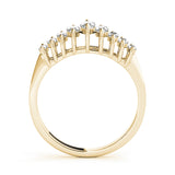 Fancy Marquise Half Eternity Ring in Gold & Platinum