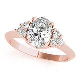 Iconic Color Rings Oval Diamond Engagement Ring — 9K/18K Gold & Platinum