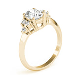 Iconic Color Rings Oval Diamond Engagement Ring — 9K/18K Gold & Platinum