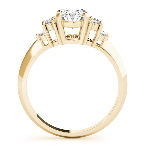 Iconic Color Rings Oval Diamond Engagement Ring — 9K/18K Gold & Platinum
