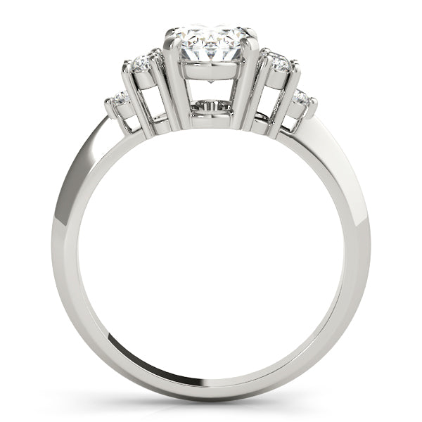 Iconic Color Rings Oval Diamond Engagement Ring — 9K/18K Gold & Platinum