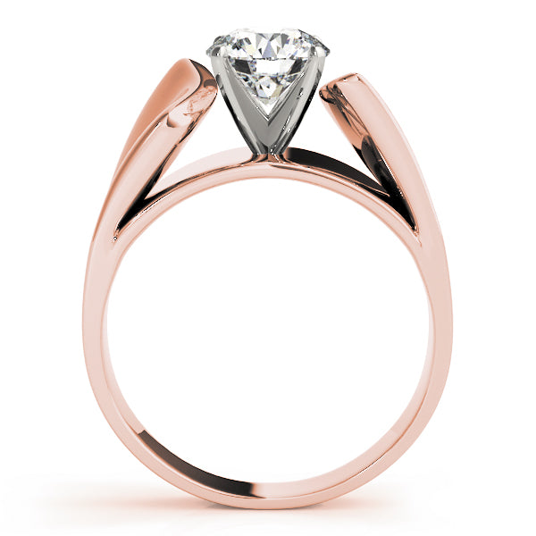 Exquisite Solitaires Round Diamond Engagement Ring — 9K/18K Gold & Platinum