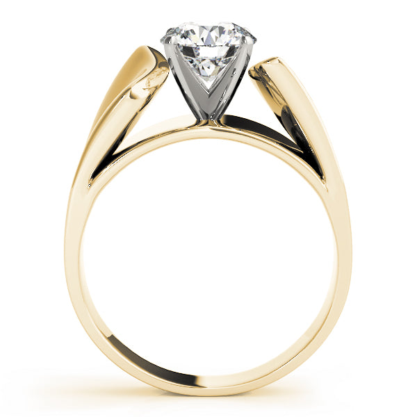 Exquisite Solitaires Round Diamond Engagement Ring — 9K/18K Gold & Platinum