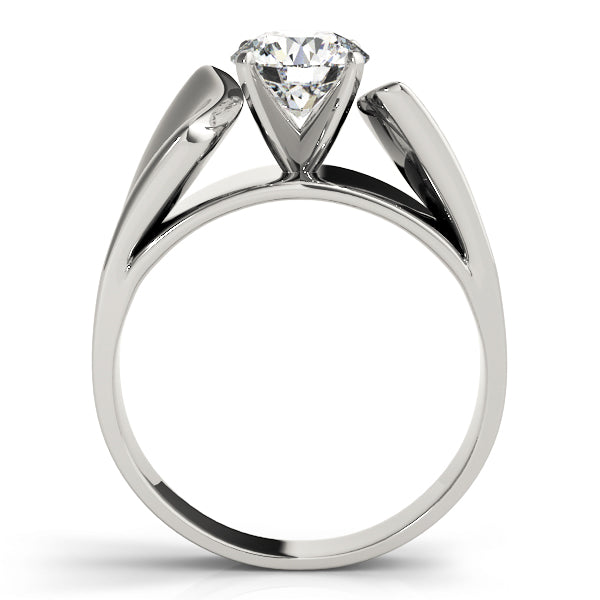 Exquisite Solitaires Round Diamond Engagement Ring — 9K/18K Gold & Platinum