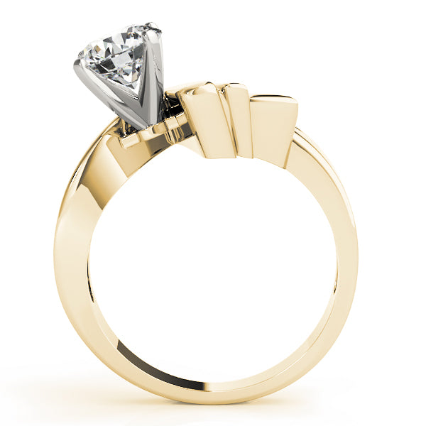 Sophisticated Solitaires Any Shape Round Diamond Engagement Ring — 9K/18K Gold & Platinum