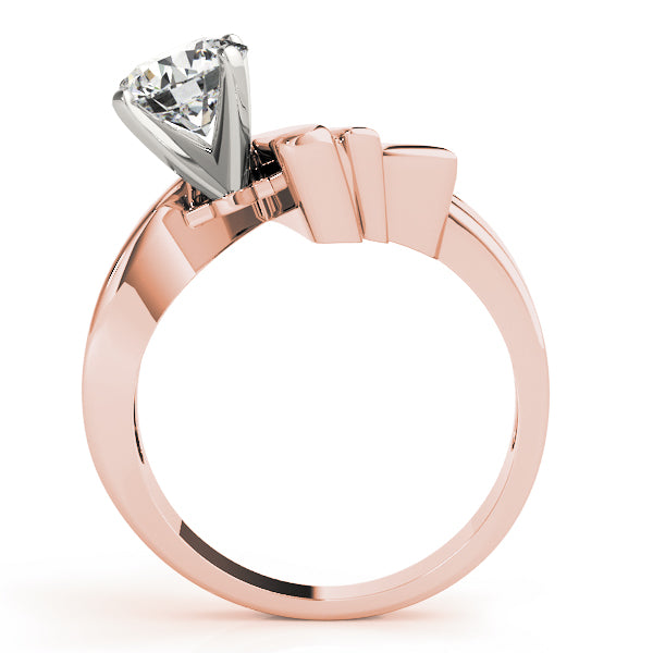 Sophisticated Solitaires Any Shape Round Diamond Engagement Ring — 9K/18K Gold & Platinum