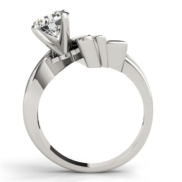 Sophisticated Solitaires Any Shape Round Diamond Engagement Ring — 9K/18K Gold & Platinum