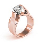 Eternal Solitaires Any Shape Round Diamond Engagement Ring — 9K/18K Gold & Platinum