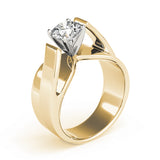 Eternal Solitaires Any Shape Round Diamond Engagement Ring — 9K/18K Gold & Platinum