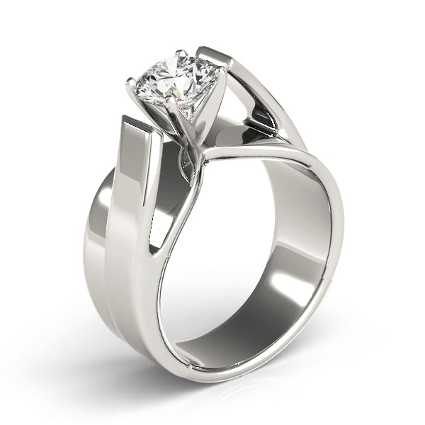 Eternal Solitaires Any Shape Round Diamond Engagement Ring — 9K/18K Gold & Platinum