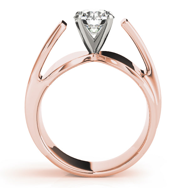 Eternal Solitaires Any Shape Round Diamond Engagement Ring — 9K/18K Gold & Platinum