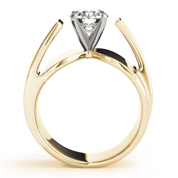 Eternal Solitaires Any Shape Round Diamond Engagement Ring — 9K/18K Gold & Platinum