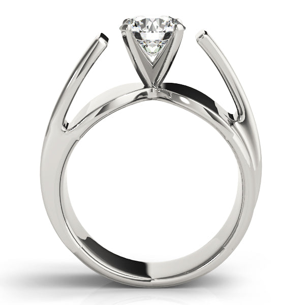 Eternal Solitaires Any Shape Round Diamond Engagement Ring — 9K/18K Gold & Platinum
