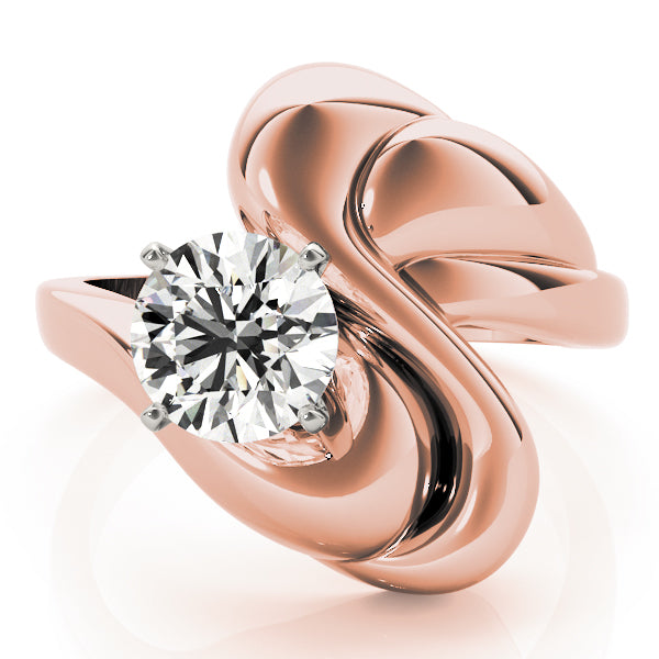 Majestic Solitaires Any Shape Round Diamond Engagement Ring — 9K/18K Gold & Platinum