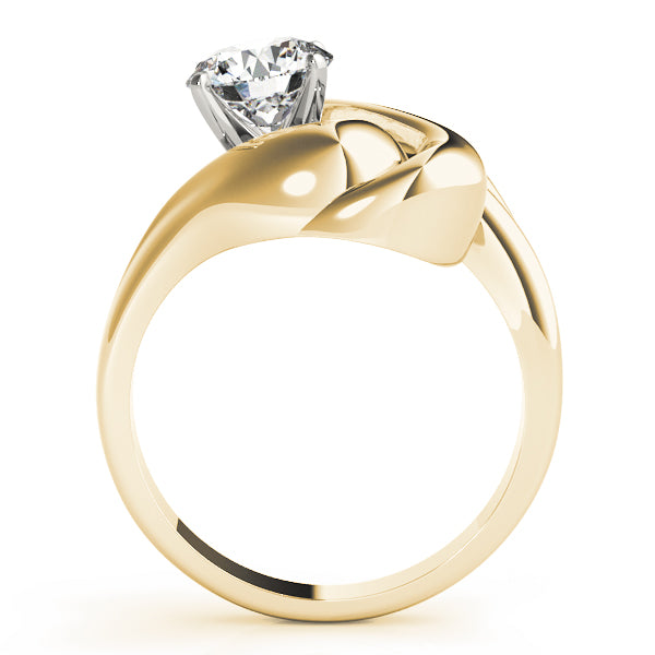 Majestic Solitaires Any Shape Round Diamond Engagement Ring — 9K/18K Gold & Platinum