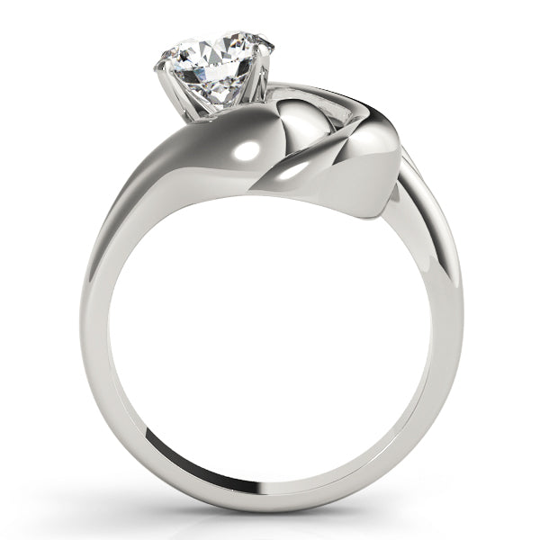 Majestic Solitaires Any Shape Round Diamond Engagement Ring — 9K/18K Gold & Platinum