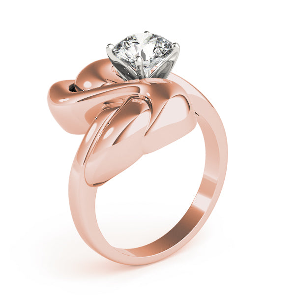 Majestic Solitaires Any Shape Round Diamond Engagement Ring — 9K/18K Gold & Platinum