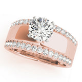 Romantic Remounts Round Diamond Engagement Ring — 9K/18K Gold & Platinum