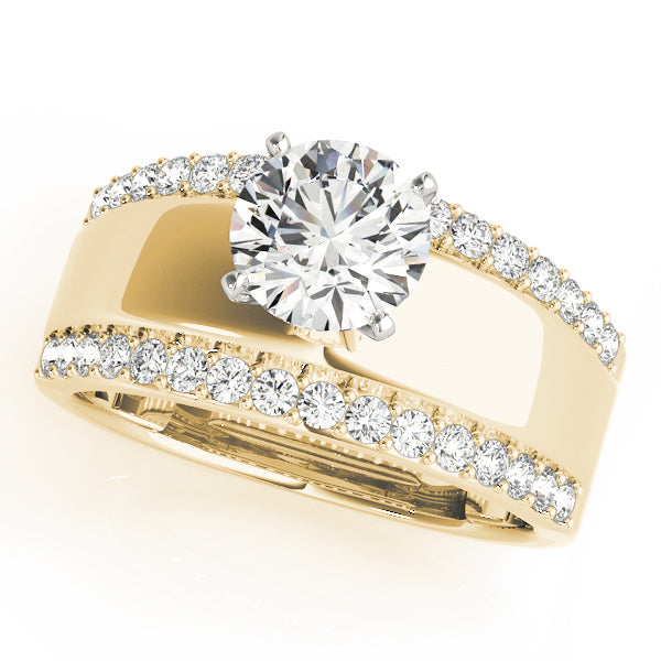 Romantic Remounts Round Diamond Engagement Ring — 9K/18K Gold & Platinum