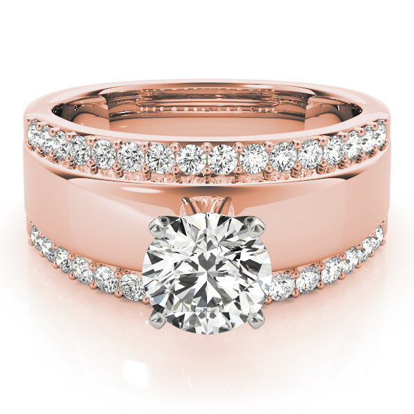 Romantic Remounts Round Diamond Engagement Ring — 9K/18K Gold & Platinum