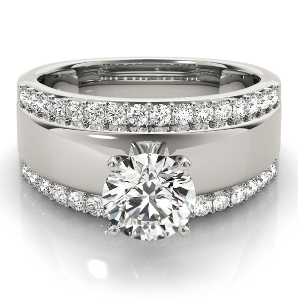 Romantic Remounts Round Diamond Engagement Ring — 9K/18K Gold & Platinum