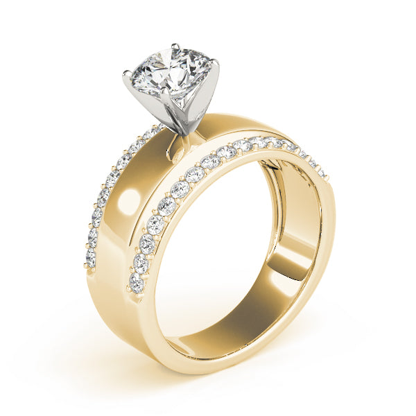 Romantic Remounts Round Diamond Engagement Ring — 9K/18K Gold & Platinum