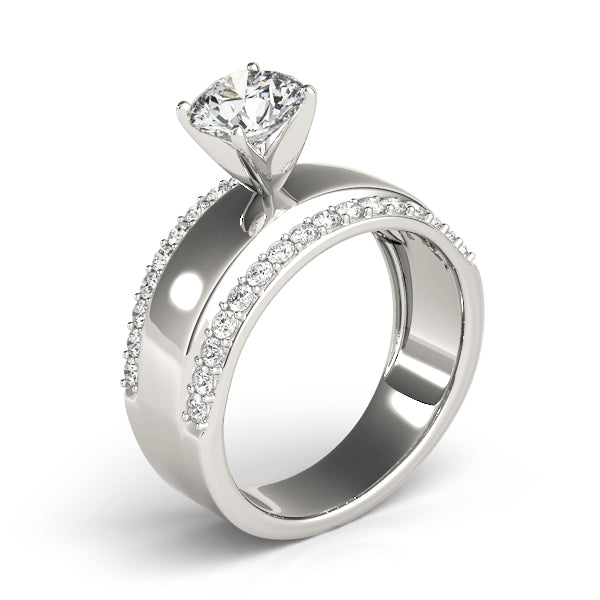 Romantic Remounts Round Diamond Engagement Ring — 9K/18K Gold & Platinum