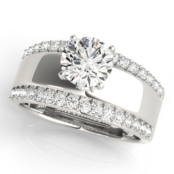 Romantic Remounts Round Diamond Engagement Ring — 9K/18K Gold & Platinum